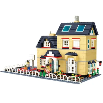 

Villa Series 3D Doll House constructor 755Pcs model building block sets Educational toys for Children gifts Compatible With Toys