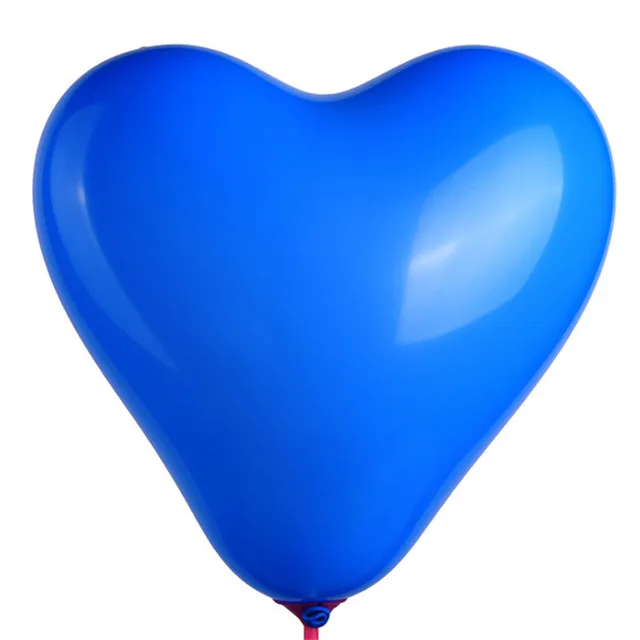 10 шт 12 дюймов День Святого Валентина красные латексные воздушные шары «сердце» Свадьба День Рождения украшения Дети воздушные шары надувной баллон гелия - Цвет: Синий