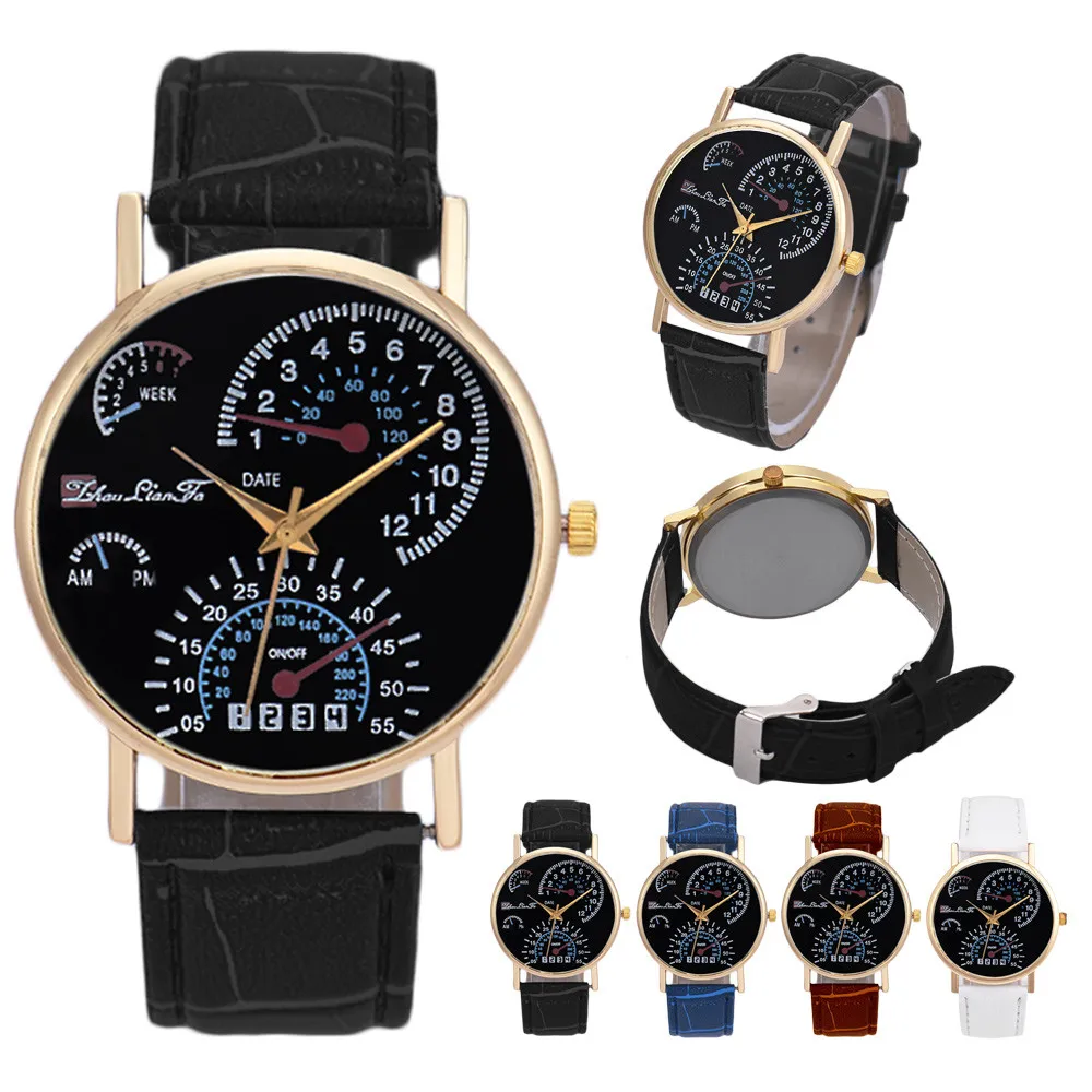 

2019 most hot-selling luxury business and simple fashion Men's wantch Leather Band Analog Quartz Business Digital Wrist Watch