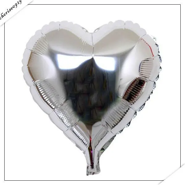 [Fly Eagle] 10PCS 18 palců 2018 Stříbrné srdce balónky fólie balón pro svatební narozeniny strana dekorativní