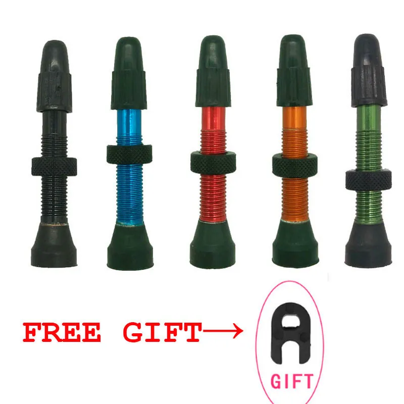 2 PCS Fahrrad Tubeless Ventil für Rennrad MTB Tubeless Reifen Ventil Presta 48mm/60mm 5 Farben