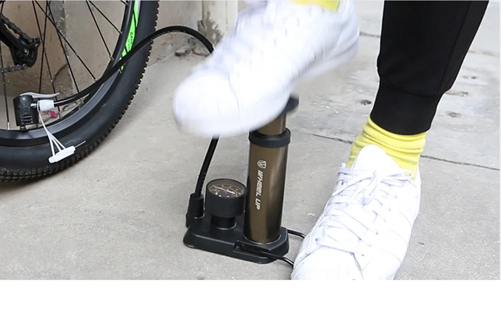 BIKEIN Портативный Сверхлегкий Горный велосипед шланг для насоса с манометром 120 PSI значение Schracder MTB дорожный велосипедные насосы