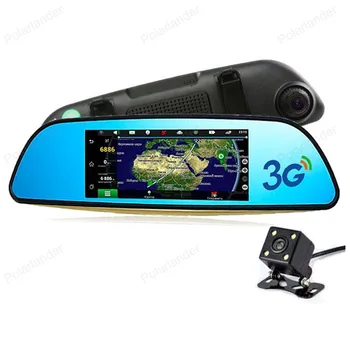 

7 inch Android 4.4 Car DVR Dual Lens dash Camera Rearview mirror FHD 1080P video recorder Bluetooth WIFI FM GPS ROM 16GB