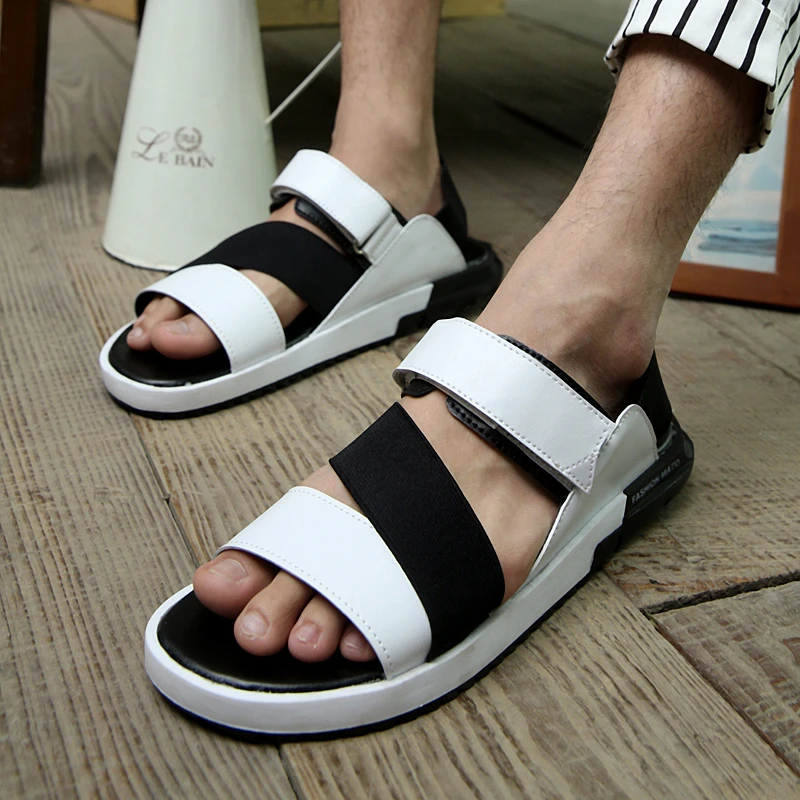 Sandalias de moda para hombre 2018 estilo romano Vintage Sandalias de playa de verano Zapatos transpirables para hombre Sandalias con 3 colores|Sandalias de hombre| - AliExpress