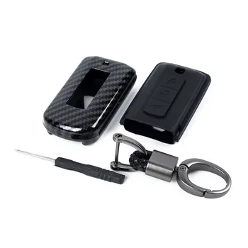 

Replacement Key Case Protection Carbon Fiber Black Car For Mitsubishi Lancer Outlander ASX RVR L200 3 Button Anti Dust