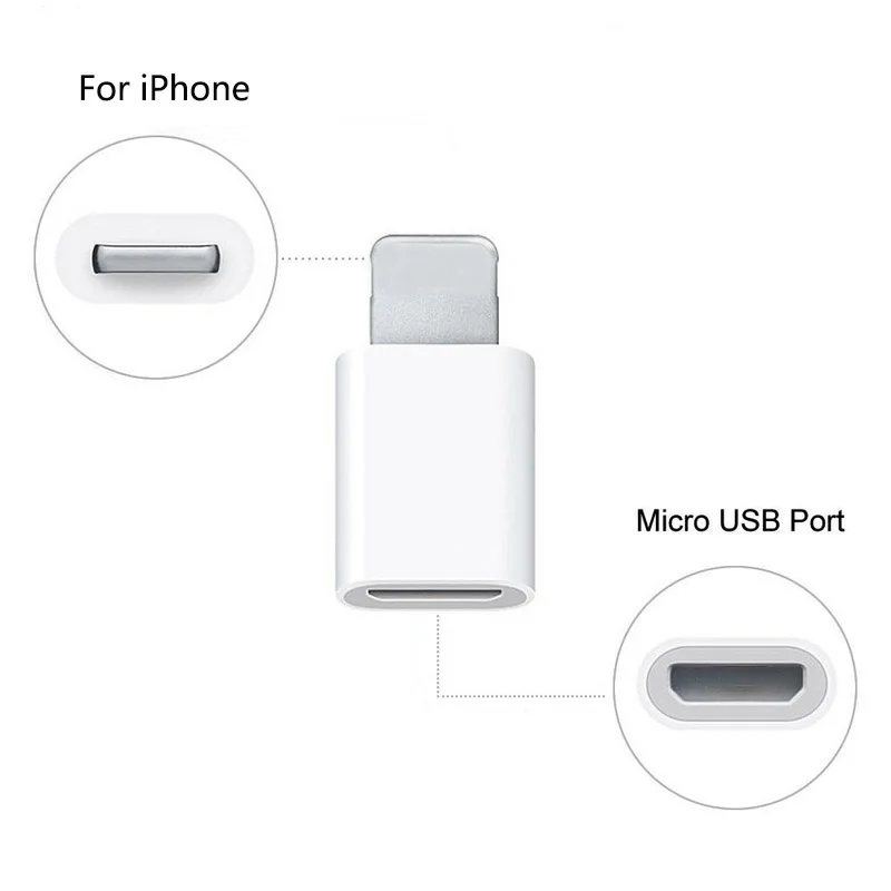 Goedkoop Micro USB Kabel Voor Bliksem OTG Adapter voor IPhone X 8 7 6 XS XR XS MAX Converter Charger Vrouwelijke adapter