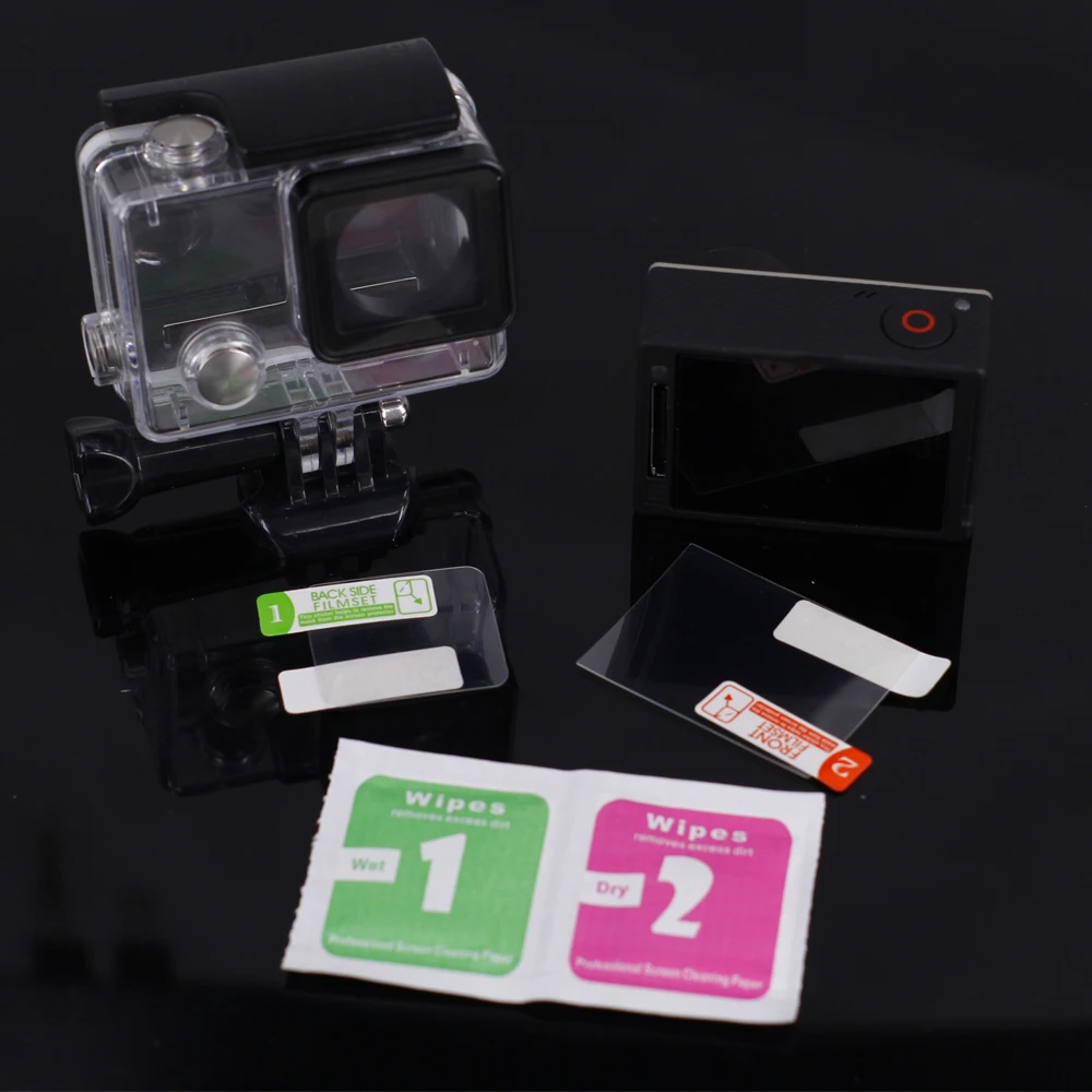 Оптовая продажа для go pro Аксессуары переднего и заднего прозрачного ЖК