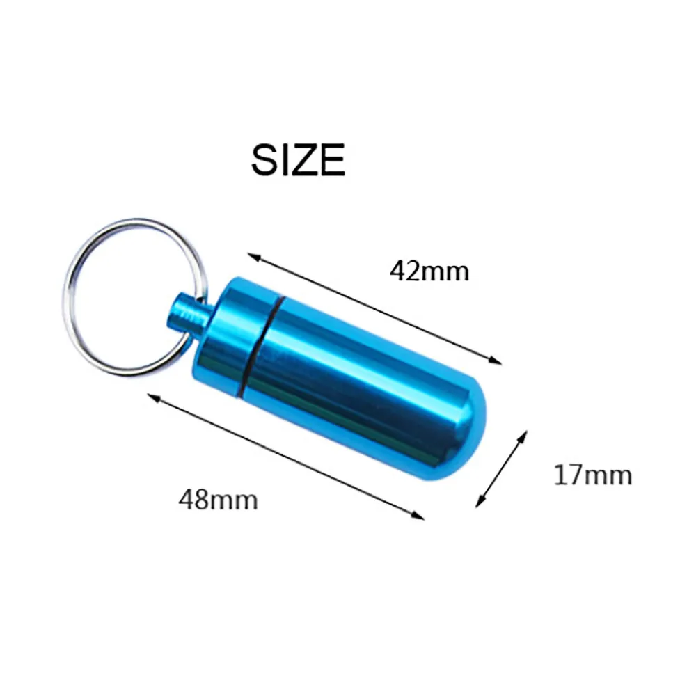 

2017 Pill Medicine Box Case Holder Container Capsule Ring Chain Waterproof Outdoor Travel Multi tools #EW