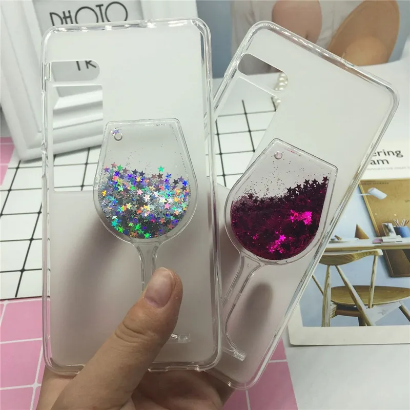 

Glitter Quicksand Phone Cases for Meizu Pro 7 Case Bling Cute Srtars Cup With Soft Silicon Back Cover 3D Capa