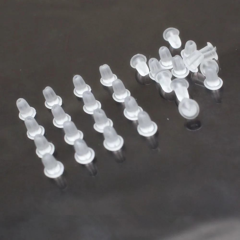 Buy 100pcs/lot Clear Soft Silicone Rubber Earring