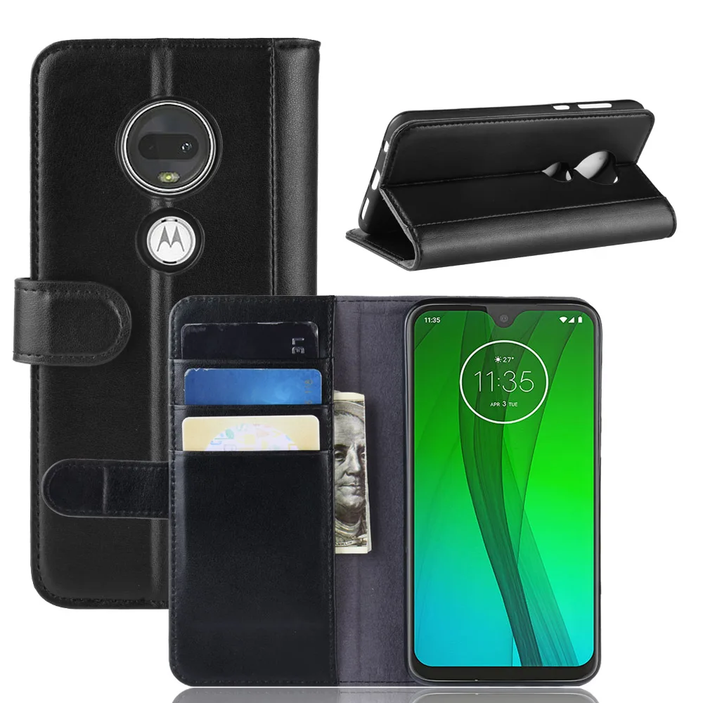 Кожаный чехол для Moto G7/G7 плюс Чехол для телефона с магнитной пощечину чехол для MotorolaG7/G7Plus стенд флип телефон сумка