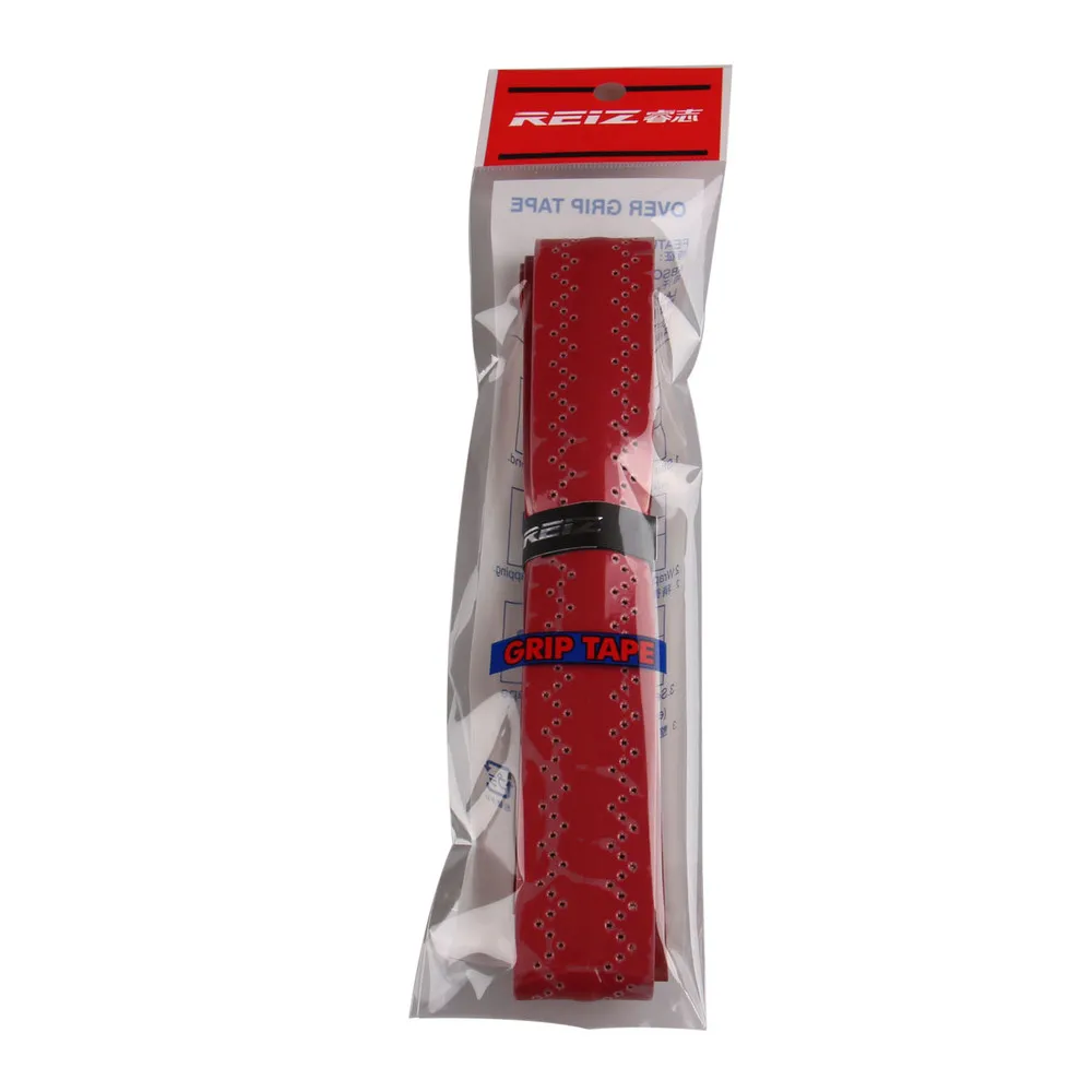Теннисный бадминтон удочки противоскользящая ракетка Ручка лента ракетка для бадминтона над захватом PU RZ015 - Цвет: Red