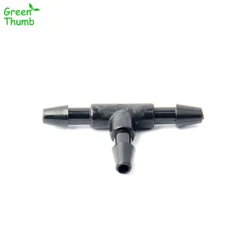 

50 pcs 3/5mm Garden Hose Equal Tee Micro Drip Irrigation Pipe Barbed Connector Watering System Parts Garden Raised Bed Veg Plots