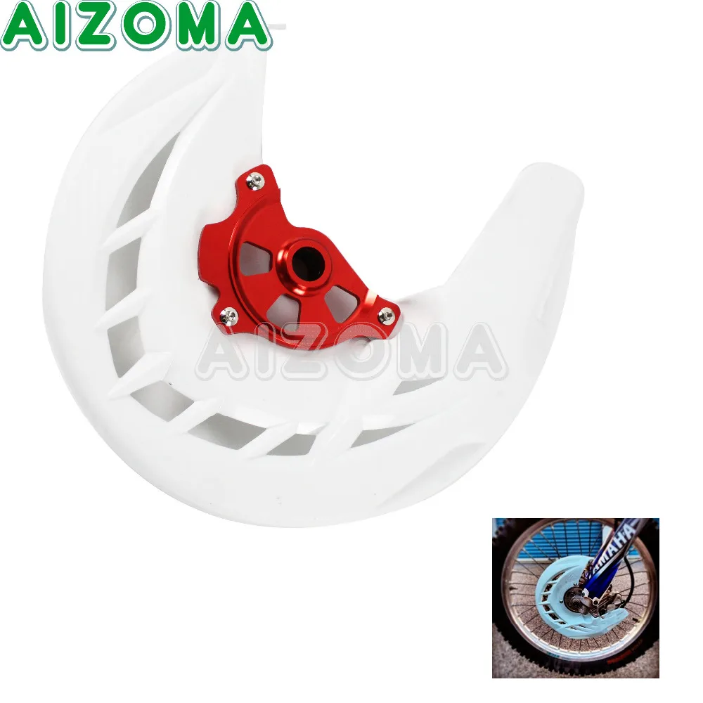 

White Motocross Brake Disc Rotor Guard Cover Protective For Honda CR125R CR250R CRF250R CRF450R CRF250X CRF450X CRF450RX 04-18
