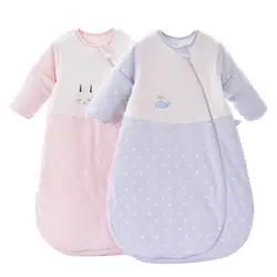 Длинный рукав детский спальный мешок хлопок спальный мешок конверт новорожденного комбинезон-Пижама для младенцев