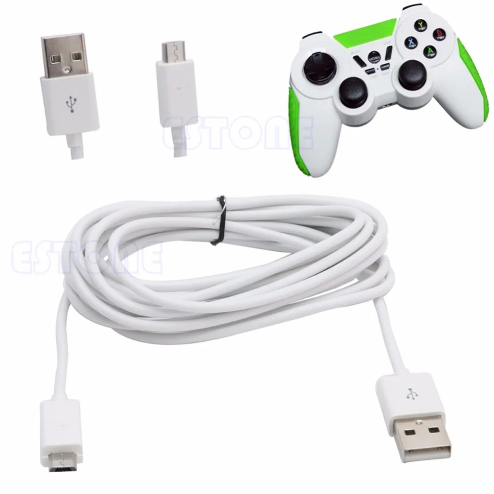 1 шт. длинный зарядный кабель Micro USB 3 метра для контроллеров PS4 Xbox One черный/белый| |
