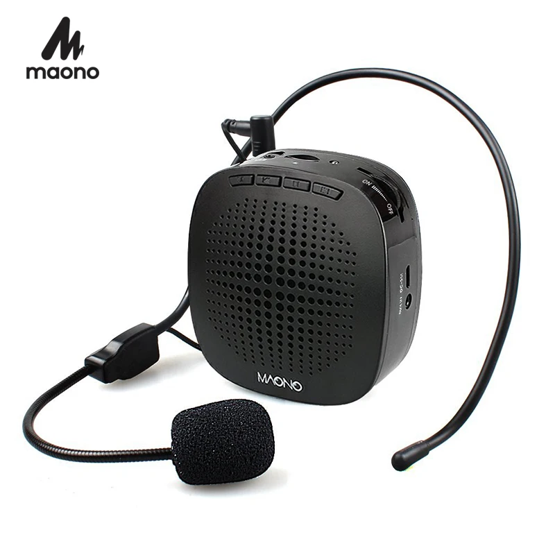 

MAONO Rechargeable Voice Amplifier Portable Wired Microphone Mini PA system and Waistband for Teachers Coaches Tour Guides