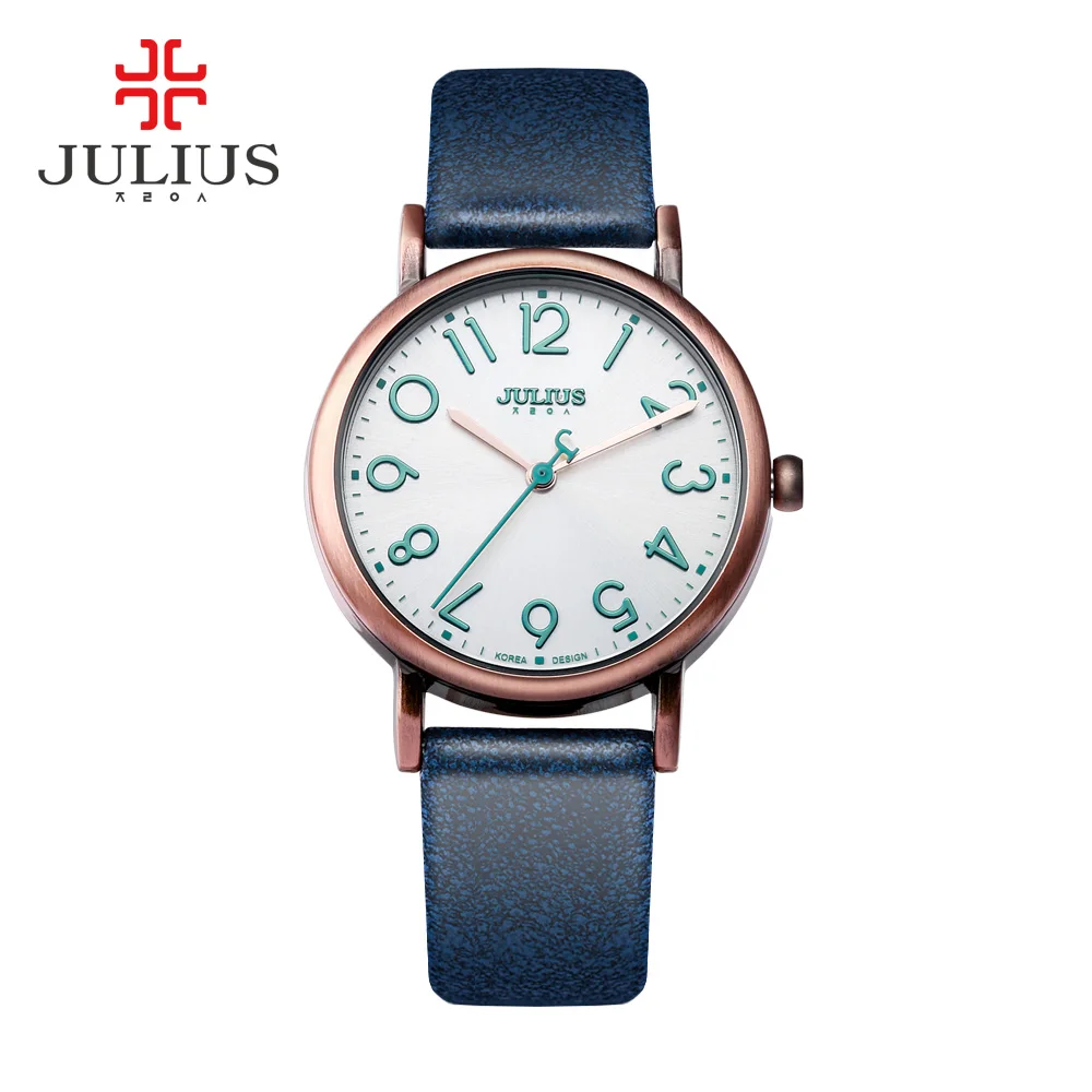 JULIUS часы женские модные часы большой легко читаемый номер розовое золото антикварные наручные часы Orologi donna Bayan Kol Saati JA-911