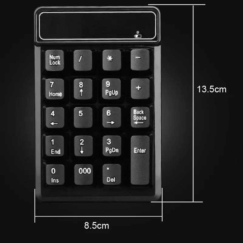 2 4GHz font b Mini b font USB Wireless Numeric Keypad 19 Keys Number Pad Numpad