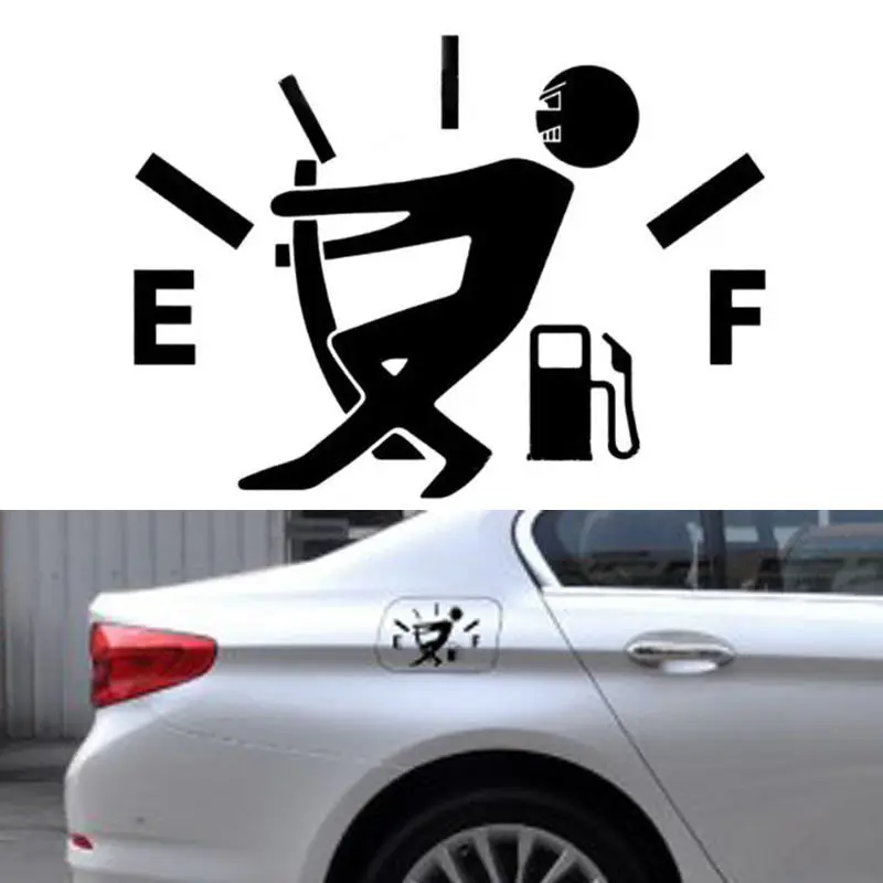 

10CM*14CM Funny Car Stickers High Gas Consumption Decal Fuel Gage Empty Stickers