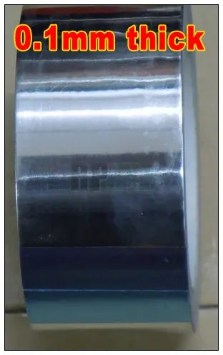 1x2 см, 20 мм* 40 м* 0,1 мм толщина алюминиевой фольги клейкая лента, высокая выдерживает температуру, экранирование от электромагнитных помех