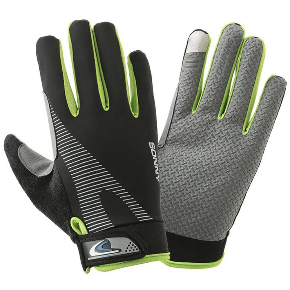 

Men Touch Screen Cycling Gloves Lycra Breathable Silicone Anti-slip Full Finger Bicycle Gloves Mountain Road Bike Gloves