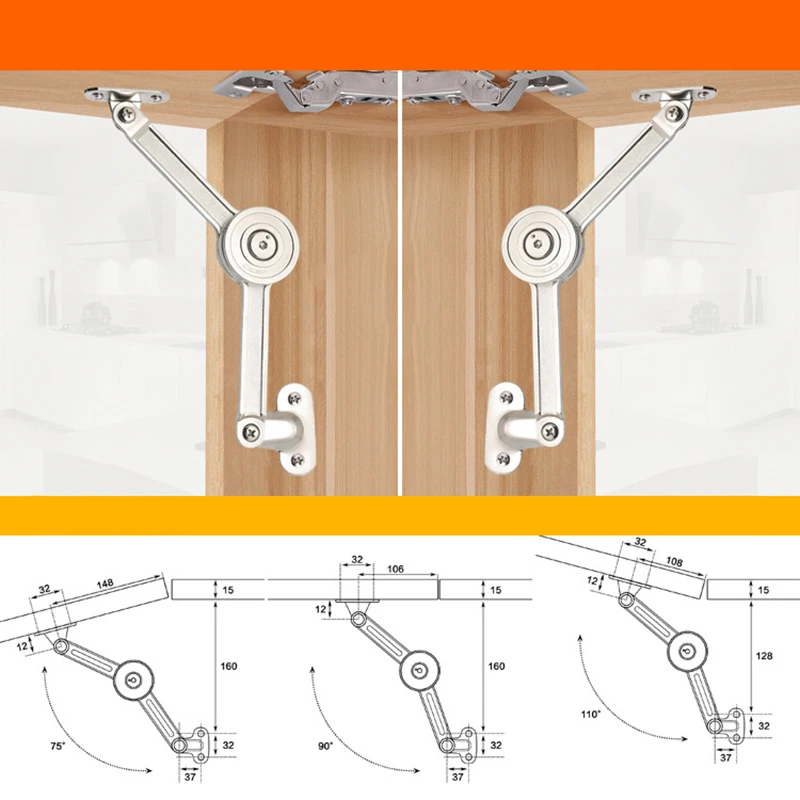 

Durable To Use Rotatable Replacement Door Cabinet Lid Support Hinge Door Stay Strut 1pcs