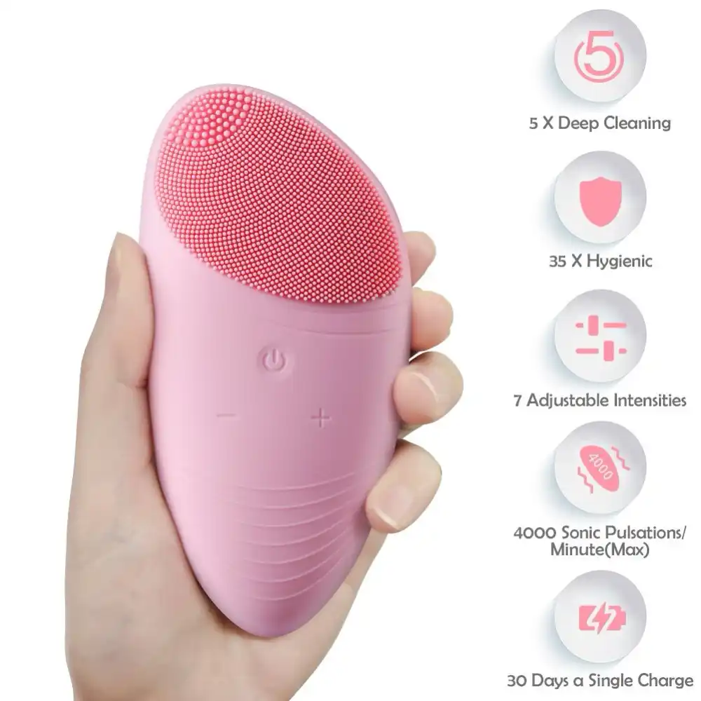 silicone face scrubber vibrating