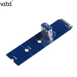 NGFF M.2 USB 3,0 PCI-E Riser Card M2 M ключ материнская плата для USB3.0 Extender Райзер адаптер 2242/2260/2280 для БТД горной