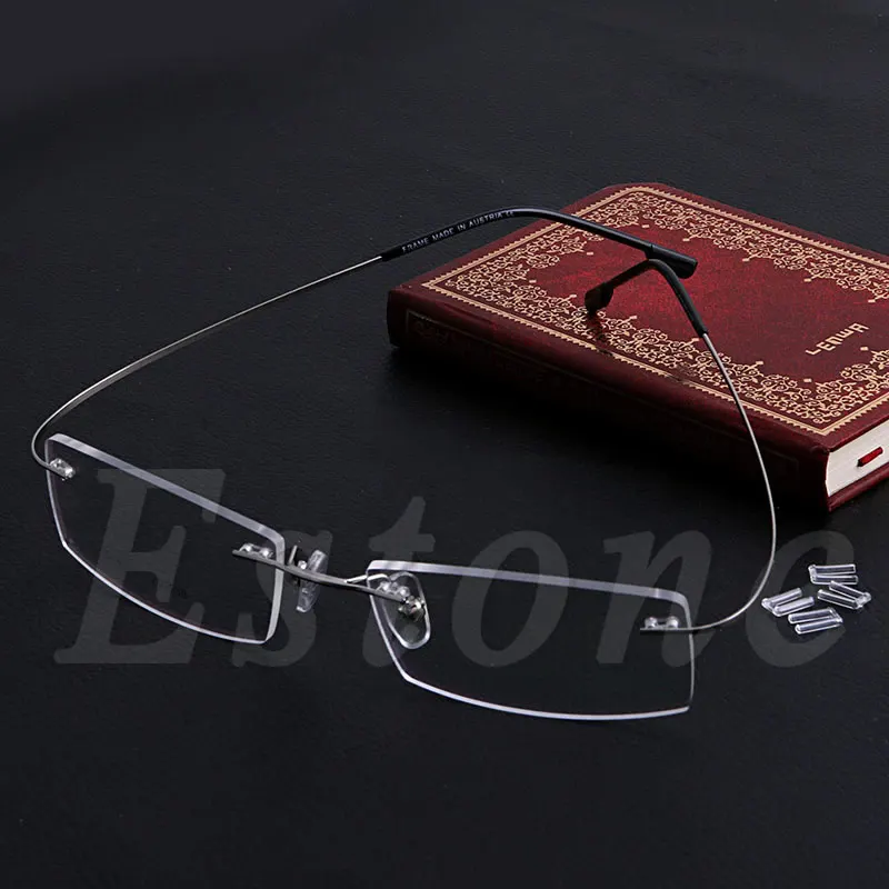 Модные металлические очки без оправы для глаз, цельные оправы для очков, очки для чтения для женщин и мужчин, унисекс - Цвет оправы: Silver