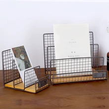 Vintage Retro creativo CD revistero Desktop Book Stalls decoración hogar muebles sujetalibros estante de almacenamiento decoración del hogar