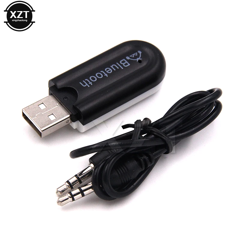 

Newest Hot Bluetooth 4.0 Music Audio Real Stereo Receiver 3.5mm A2DP Adapter Dongle A2DP 5V USB Wireless for Car AUX Android/IOS
