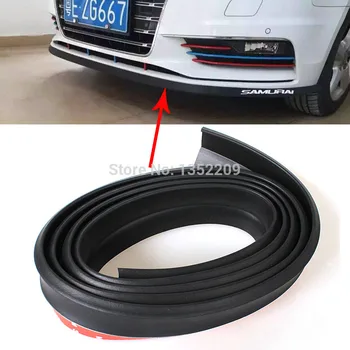 

2.5M Front Bumper Rubber Protector Lip Splitter Body Spoiler Universal Car styling Multi deflector for Car Rubber Strip New
