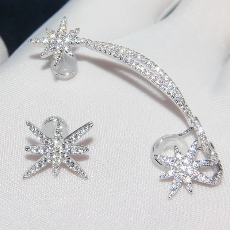 

ZOZIRI brand design monaco earrings star earrings cubic zirconia stars earrings