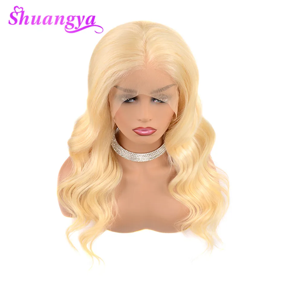 Волнистые 613 светлые парики с кружевами спереди предварительно сорванные с волосами младенца малазийские Remy человеческие волосы парики для черных женщин 150% Плотность