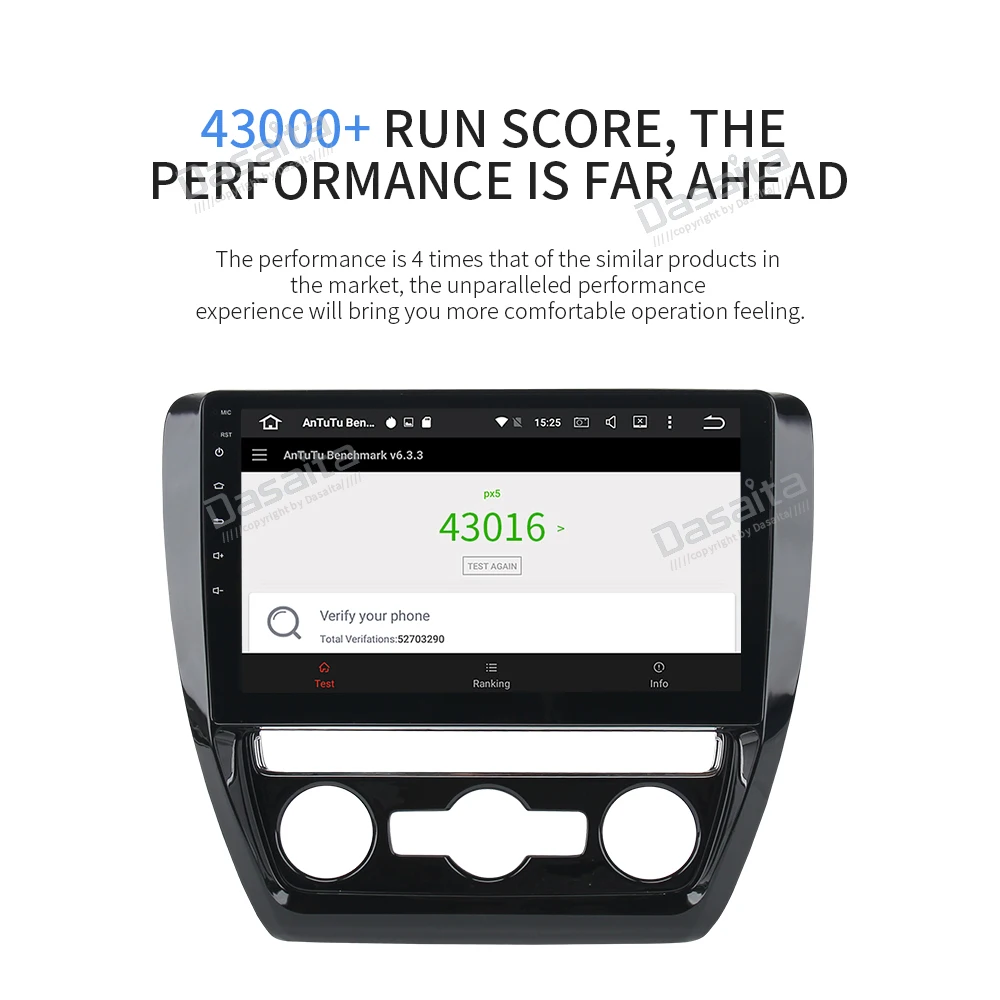 Dasaita 10," Android 9,0 Автомобильный gps радио плеер для VW Jetta 2011- с восьмиядерным 4 Гб+ 32 ГБ Авто Стерео Navi мультимедиа