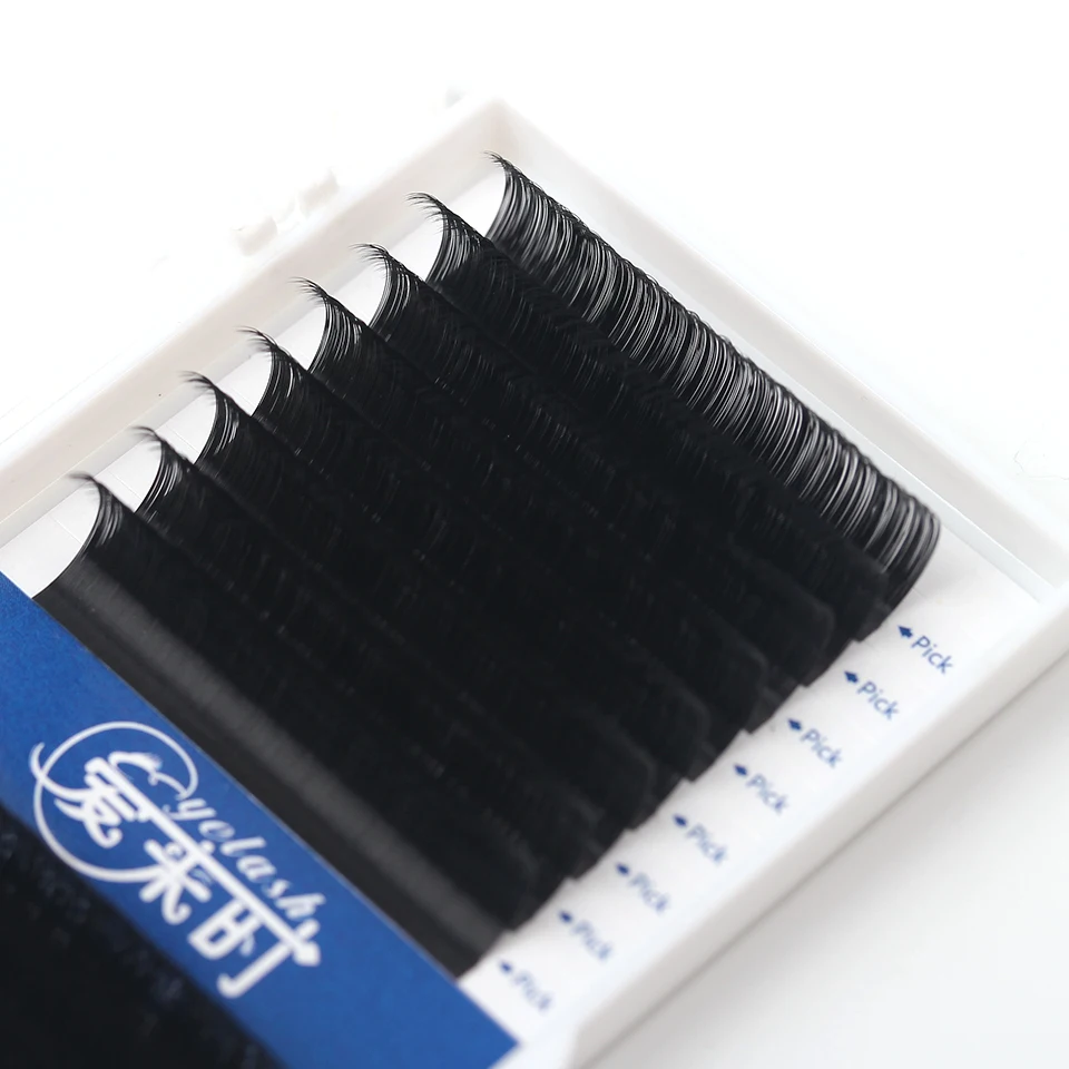 NEWCOME 4 Tray 16lines Individual Eyelash Extension 3D Russian Lashes BCD Curl Silk Korea Eyelashes False Mink Eyelash Extension