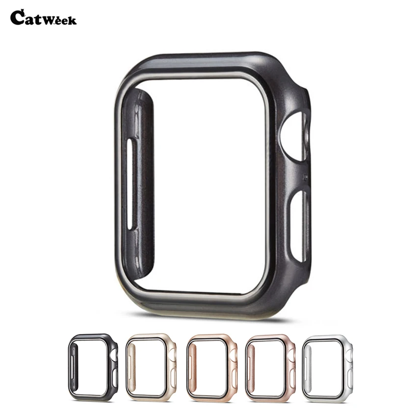Чехол для часов Catweek Apple Watch 4 полная Защита ПК тонкий ударопрочный чехол iWatch 40 44 мм