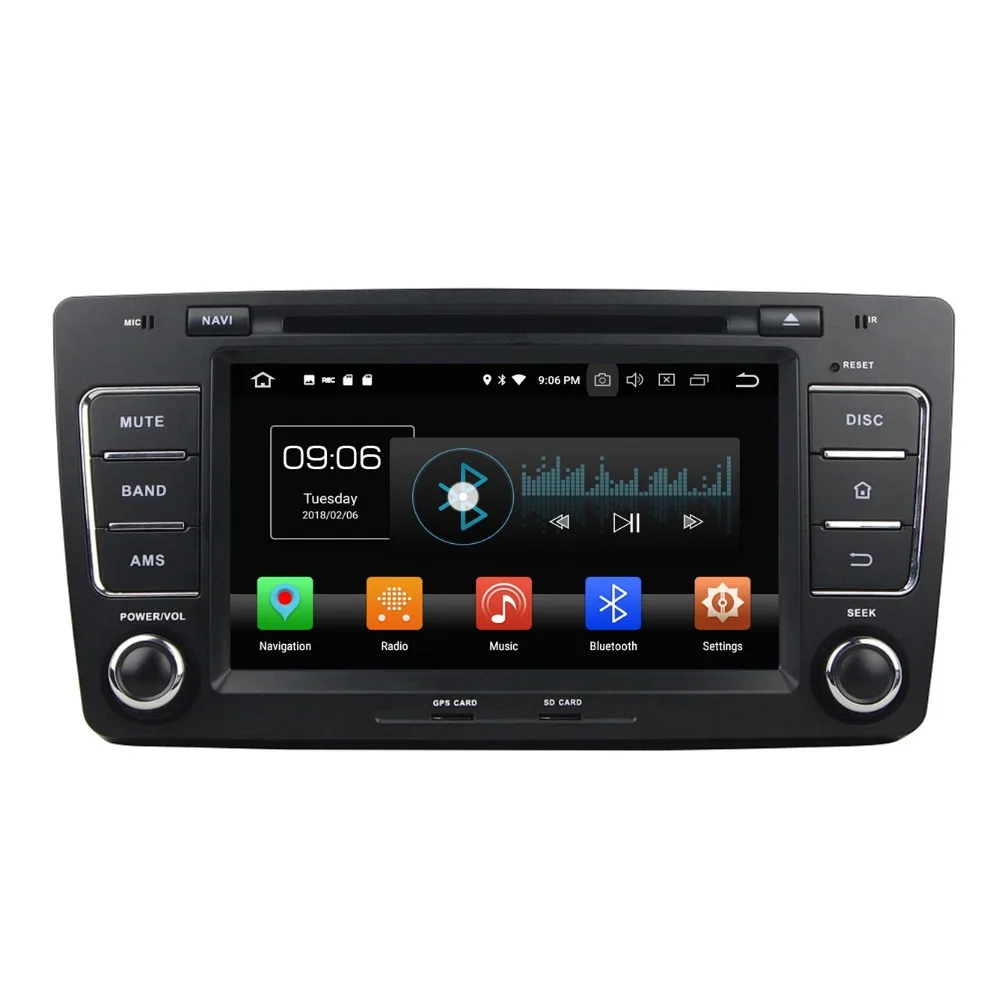 Perfect 4GB+32GB Octa Core 8" Android 8.0 Car Audio DVD Player for Skoda Octavia 2012 Car Radio GPS Navigation WIFI USB DVR Mirror-link 2