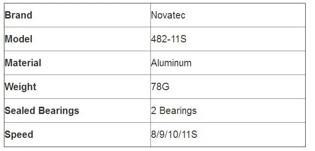 Novatec F482SB FS522SB F772SB D412SB D612SB DH12SB D202SB D882SB Bicycle Hub 8/9/10/11S Aluminum Freehub Freewheel Cassette Body