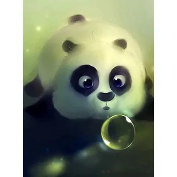 

Panda Animal 5D DIY Full Diamond Painting Round Resin Rhinestone Room Decoration Needlework Embroidery Cross Stitch