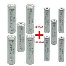 5pcs AA 4000 mAh Ni-MH rechargeable batteries + 5 pcs AAA 3000 mAh rechargeable batteries. цена 5pcs AA 4000 mAh Ni-MH rechargeable batteries + 5 pcs AAA 3000 mAh rechargeable batteries. цены онлайн