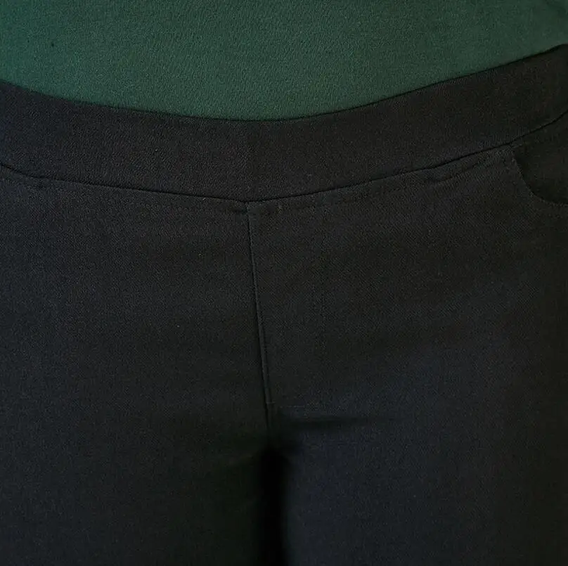 Брюки размера плюс S-5XL с эластичным поясом по щиколотку, новые черные джинсы, женские корейские Стрейчевые джинсы, тонкие хлопковые повседневные штаны