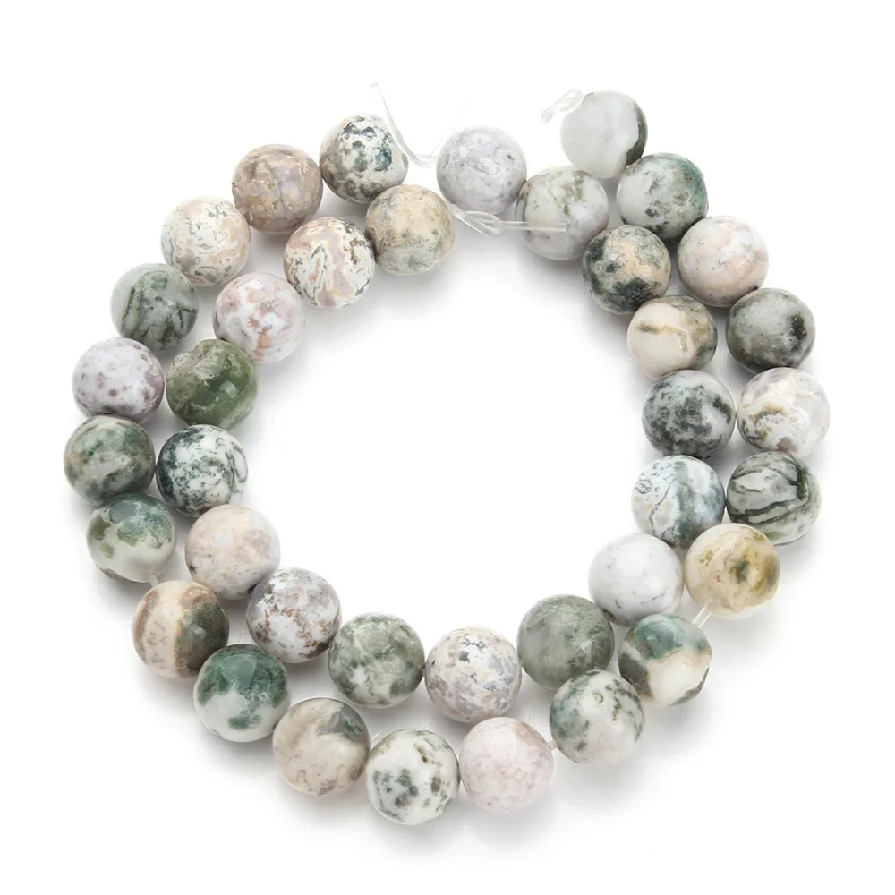 Free Shipping Loose Round Spacer Stone Beads 40cm Strand 4 6 8 10 12mm DIY Jewelry Material