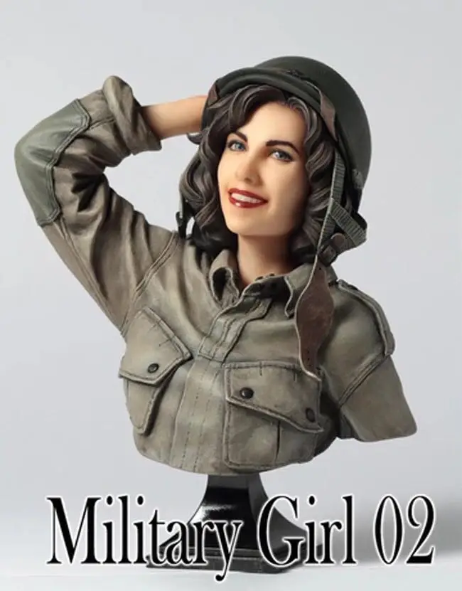 

1/9 Resin bust model kit American female soldier Unpainted and unassembled Free shipping