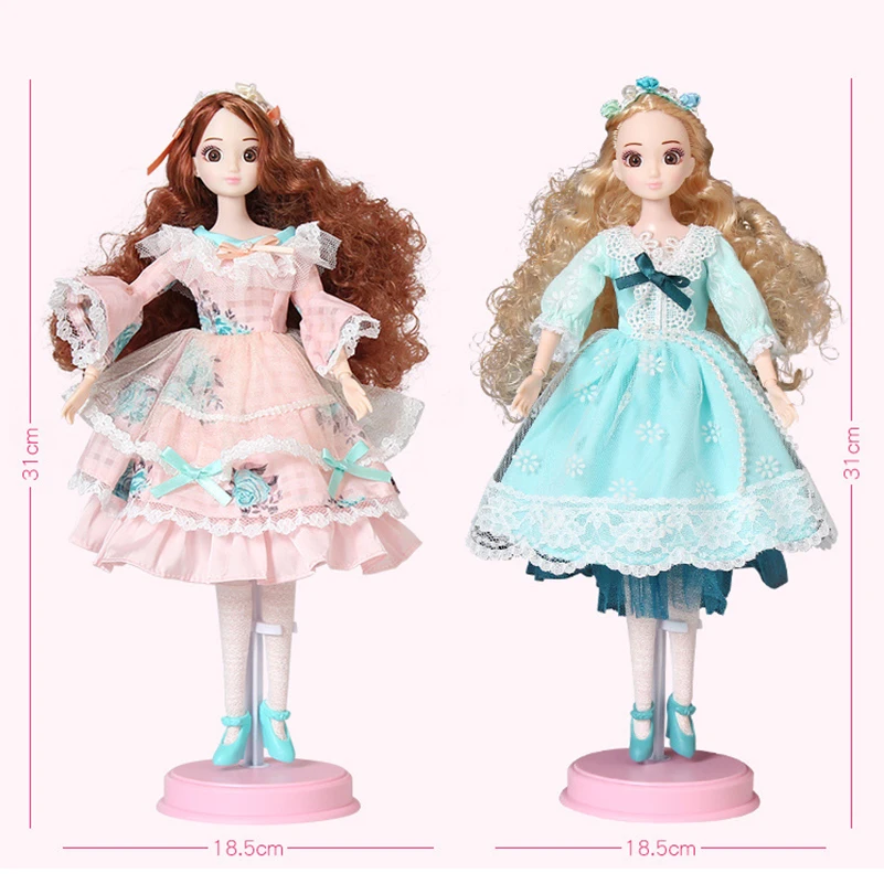 13 Moveable Joints 3D Eyes BJD Doll Toys With Accessories Clothes Shoes Fashion Figure Nake Princess Dolls Toy For Girls Gift