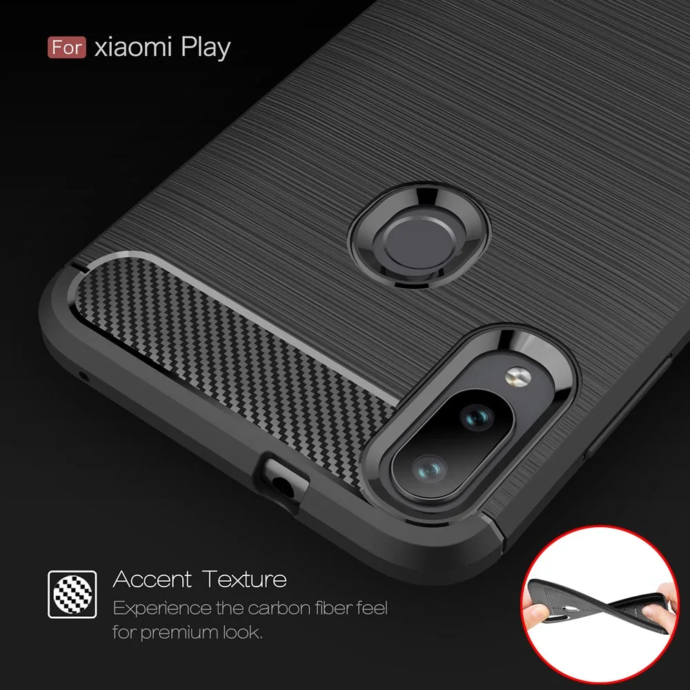 Чехол из углеродного волокна 5 84 дюйма для Xiaomi Mi Play чехол Miplay задняя крышка