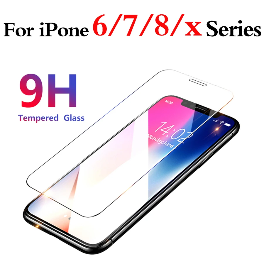 glass on For iphone xs screen protector 6 7 8 plus tempered glas iphon 6s xr x s xs max aphone xmas tremp armor screenprotector