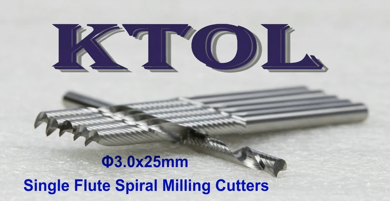 

3.0*25mm 10pcs One Flute Carbide End Mill Milling Bits CNC Router Tools, CNC Acrylic Cutting Knife Wood Milling Tools Bits Set