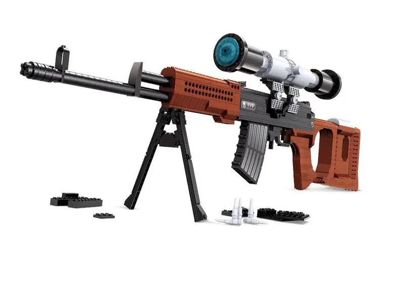 City SWAT Revolver Sniping rifle MP5 Submachine gun Model Building Blocks DIY Educational Weapon Arms Bricks Toys For Children